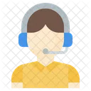 Female Agent Call Center Agent Customer Support Icon