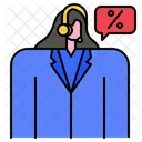 Female Agent  Icon