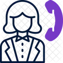 Female Agent Customer Service Customer Care Icon