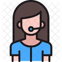 Female Agent Customer Service Customer Support Icon