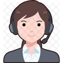Female Agent Customer Care Customer Service Icon