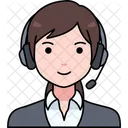 Female Agent Customer Care Customer Service Icon