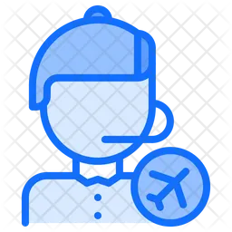 Female Airport Operator  Icon
