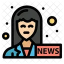 Female Anchor Journalist News Anchor Icon