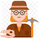 Female Archaeologist Archaeologist Discovery Icon