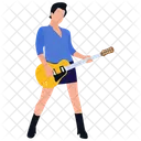 Female Guitarist Lady Guitarist Female Artist Icon