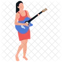 Rock Star Playing Guitar Guitar Player Icon