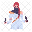 Female Assassin Ninja Character Female Warrior Icon