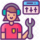 Female Audio Engineer  Icon