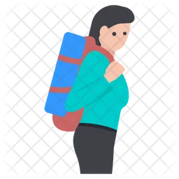 Female Backpacker  Icon