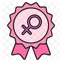 Badge Female Feminism Icon