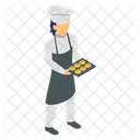 Female Bakery Baker Icon