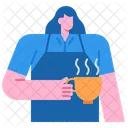 Female Barista Serving Coffee Waitress アイコン