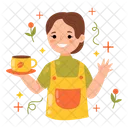 Female Barista Women Work Icon