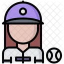Female Baseball Pitcher  Icon