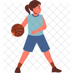 Female Basketball Player  Icon