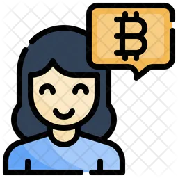 Female Bitcoin Trader  Icon
