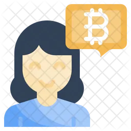 Female Bitcoin Trader  Icon