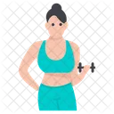 Powerlifting Woman Lifting Weight Fitness Icon