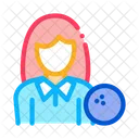 Player Woman Game Icon