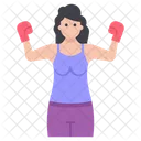 Fighter Female Boxer Wrestler Icon