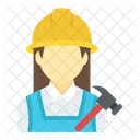 Female Builder  Icon