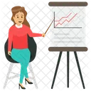 Female Analyst Leader Icon