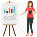 Female Analyst Leader Icon