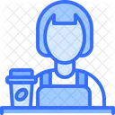 Female Cafe Worker Cafe Worker Male Worker Symbol