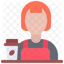 Female Cafe Worker Cafe Worker Male Worker Symbol