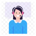 Customer Services Call Services Female Call Agent Icon