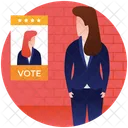 Election Female Candidate Election Candidate Nominee Icon