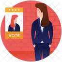 Election Female Candidate Election Candidate Nominee Icon