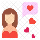 Female Chat Heart Icon