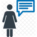 Female Chatting Conversation Dialogue Icon