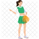 Woman Cheerleader Acrobatic Icon