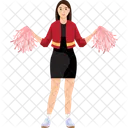 Woman Cheerleader Acrobatic Icon