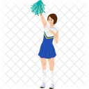 Woman Cheerleader Acrobatic Icon