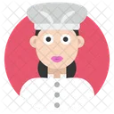 Female Chef Professional Cook Cuisinier Icon