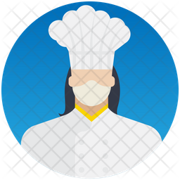 Female Chef Icon - Download in Flat Style