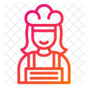 Female Chef Professions And Jobs Profession Icon
