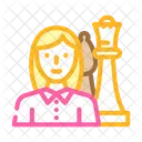 Female Chess Plyaer Woman Chess Player Female Icon
