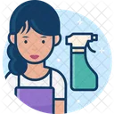 Female Cleaner  Icon