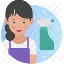 Female Cleaner Cleaner Woman Icon