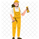 Cleaner Woman Uniform Icon