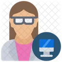 Female Computer Scientist  Icon