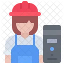Female Computer Technician  Icon