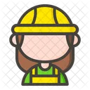 Female Construction Worker Icon