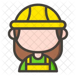 Female Construction Worker  Icon