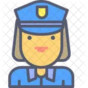 여성 경찰  아이콘